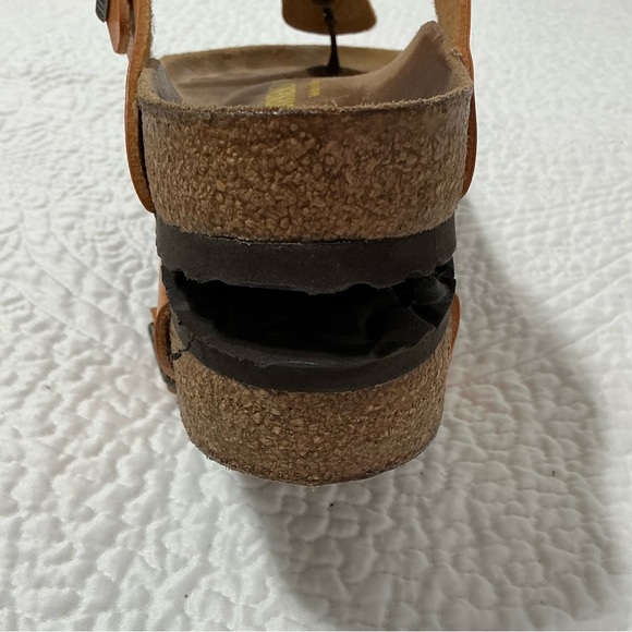 Birkenstock Gizeh sandal in burnt orange nubuck leather Size 40 US 9 - Picture 9 of 13
